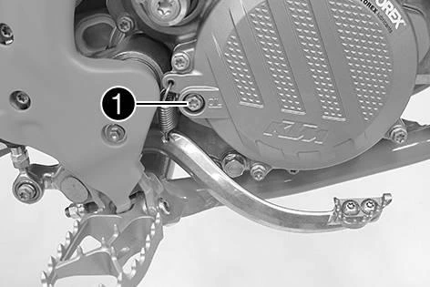 Śruba kontroli poziomu oleju KTM SX 85 2019, oznaczenie 1