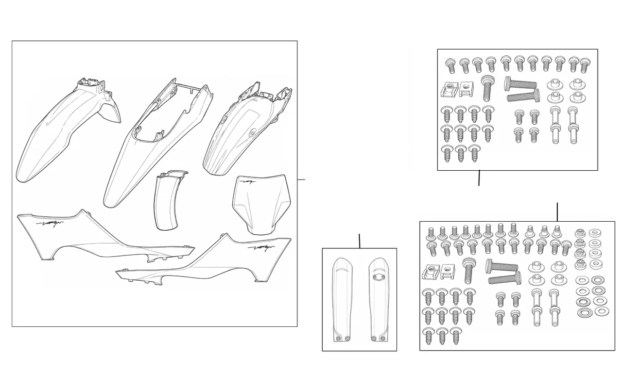 Zeichnung: Karosserie-Kit